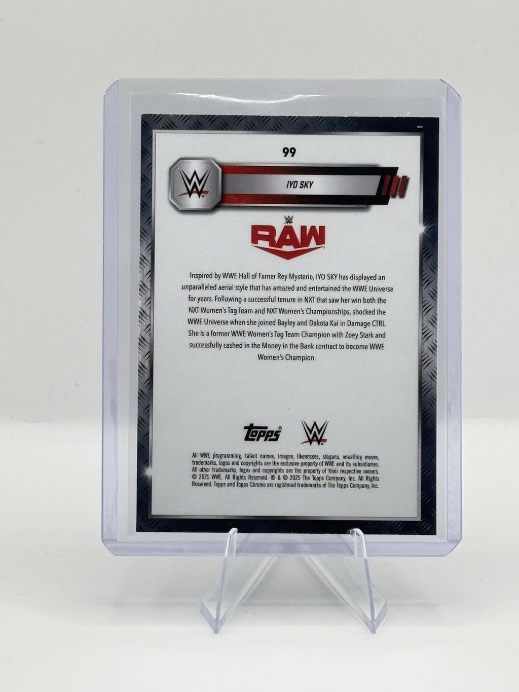 2025 Topps Chrome WWE Sapphire Edition - Iyo Sky #99 - Blue Geometric