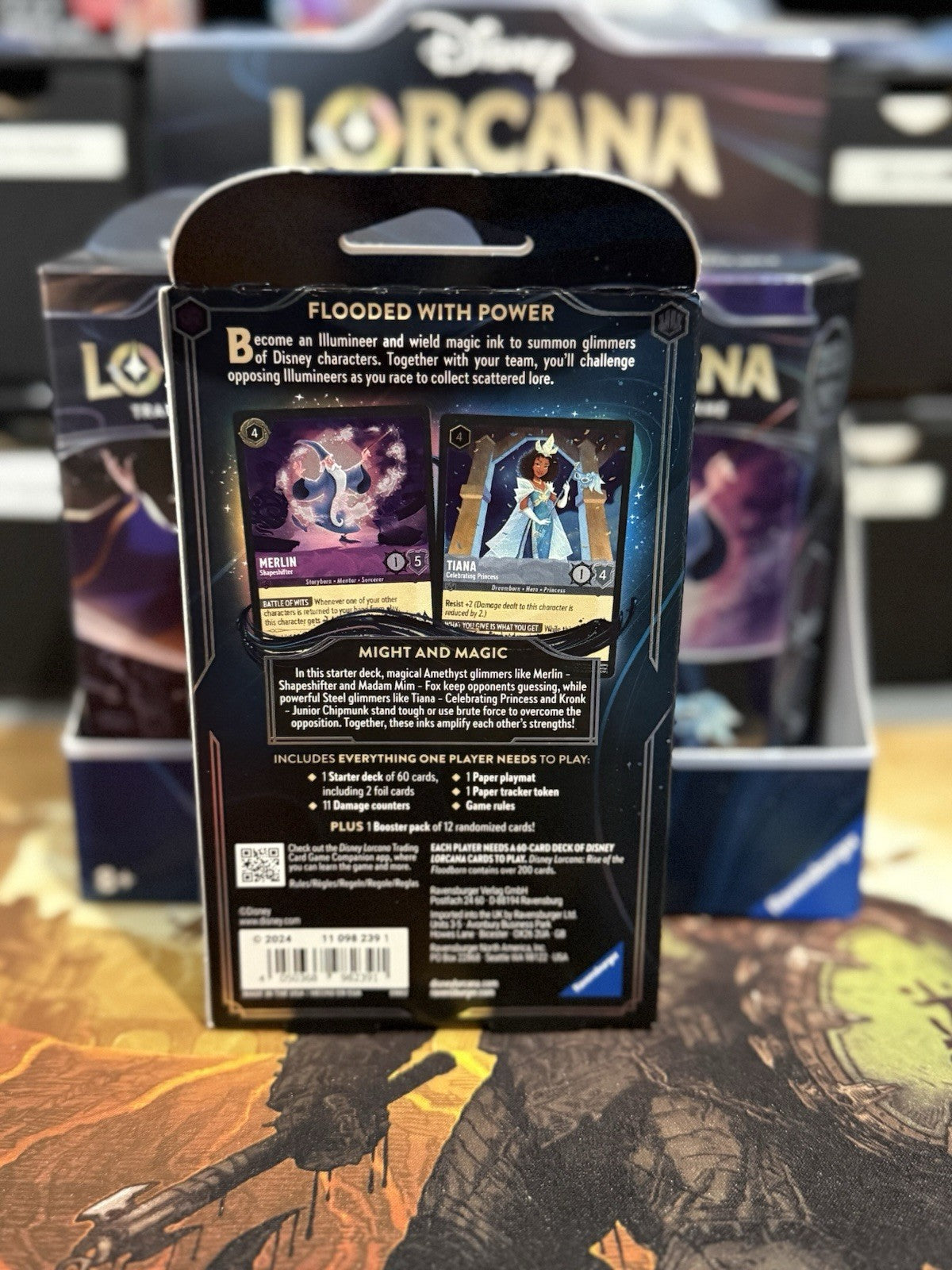 Disney Lorcana: Rise of the Floodborn Starter Deck - Amethyst and Steel