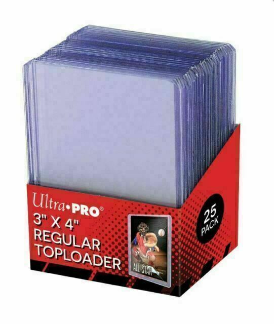 Ultra PRO 3" x 4" Regular Toploader - 25 Pack + Ultra Pro Penny Sleeves Bundle